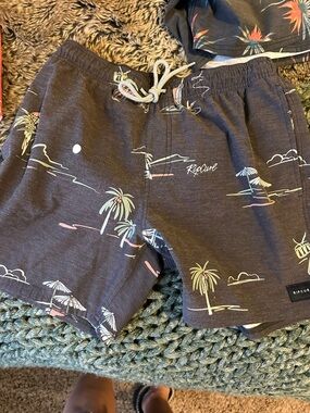 Rip Curl Men’s Navy Tropical Print Board Shorts